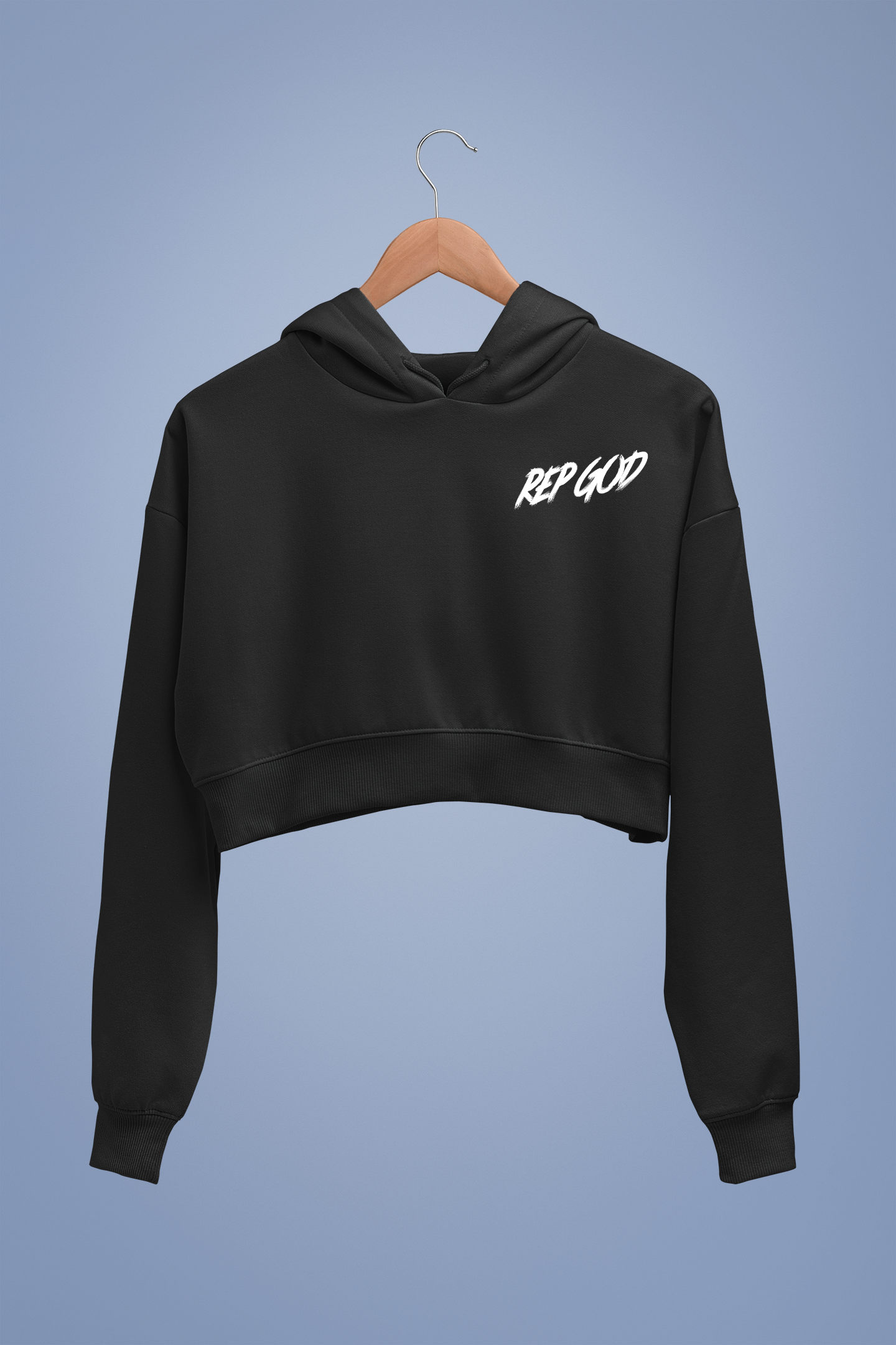 Rep God Crop Hoodie